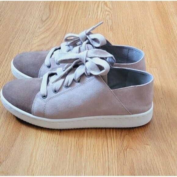 Eileen Fisher Tan and Gray Casual Sneakers with Canvas Upper - Picture 1 of 10